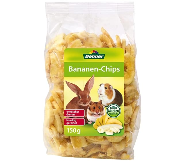 Foto 4 de 7 de Dehner Nagersnack Frutas Mix, por 2 x Apfel-Chips, Bananen-Chips y Erdbeer-Körbchen (490 g)