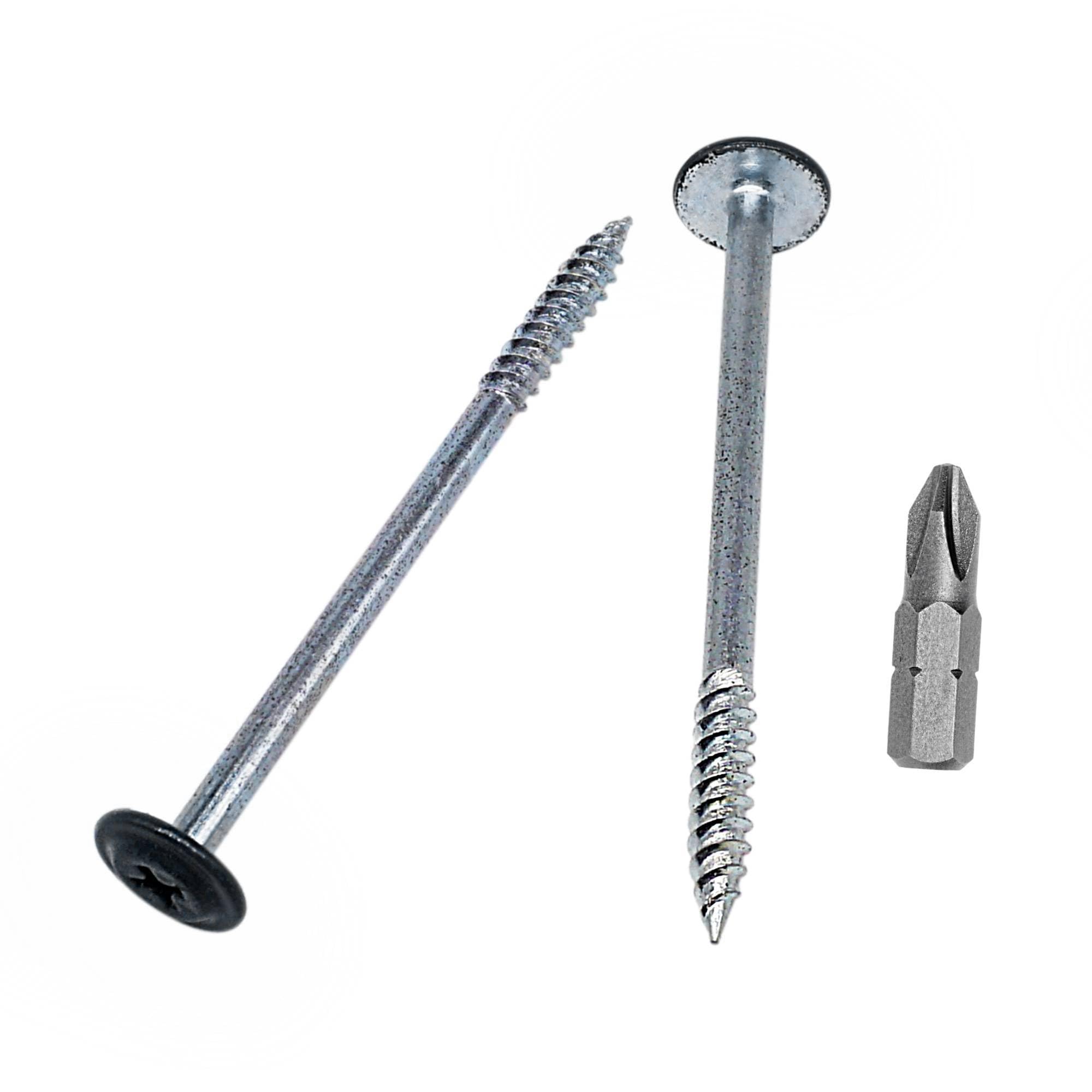 SKIR'CO (80 pcs) Painted 4.2 x 65 mm Self Tapping Wood Screws, Metal Screw, PH Modified Truss Head (Anthracite Grey RAL 7016)