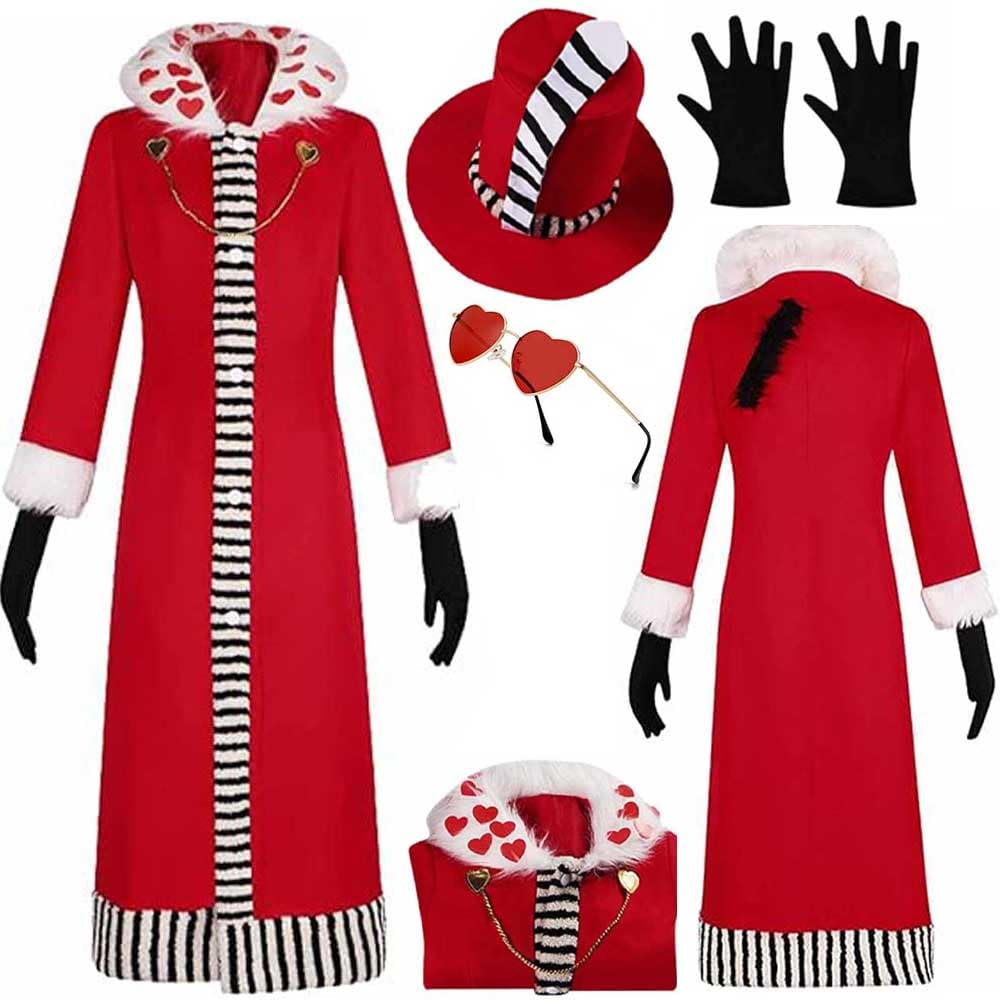 Anime Costume Outfit Uniform Red Men Coat Halloween