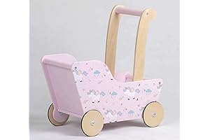 moover® LINE Baby Doll Wooden Unicorn Pram