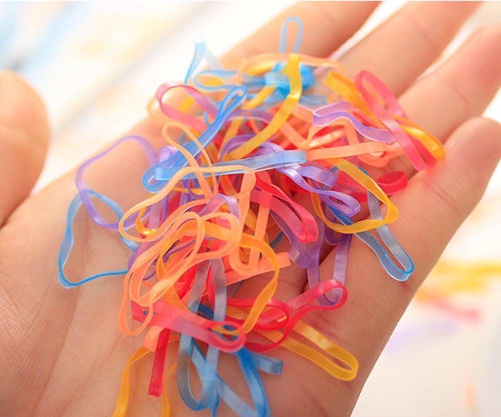 Disposable Multi Candy Color Tpu Hair Holder Hair Tie Elastic Rubber Bands for Baby Girl's Kids (Multicolor)