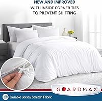 Vista 3 de Guardmax Waterproof Duvet Cover - Jersey Fabric with Zipper Closure Premium Quality, Bed Bug & Allergen Proof King (104 x 86)