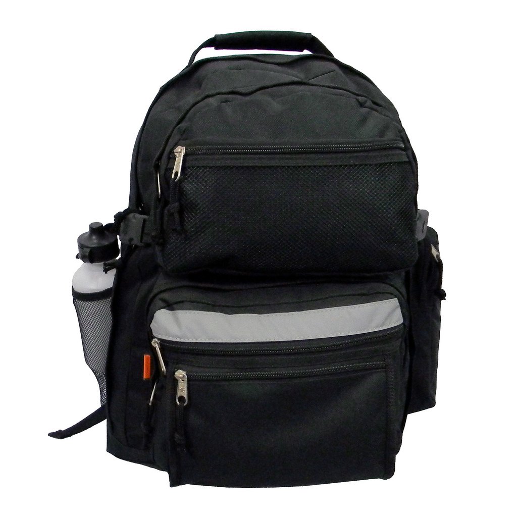 K-Cliffs Large Bookbag Student School Book Bags Big Emergency Backpack Reflective Stripe