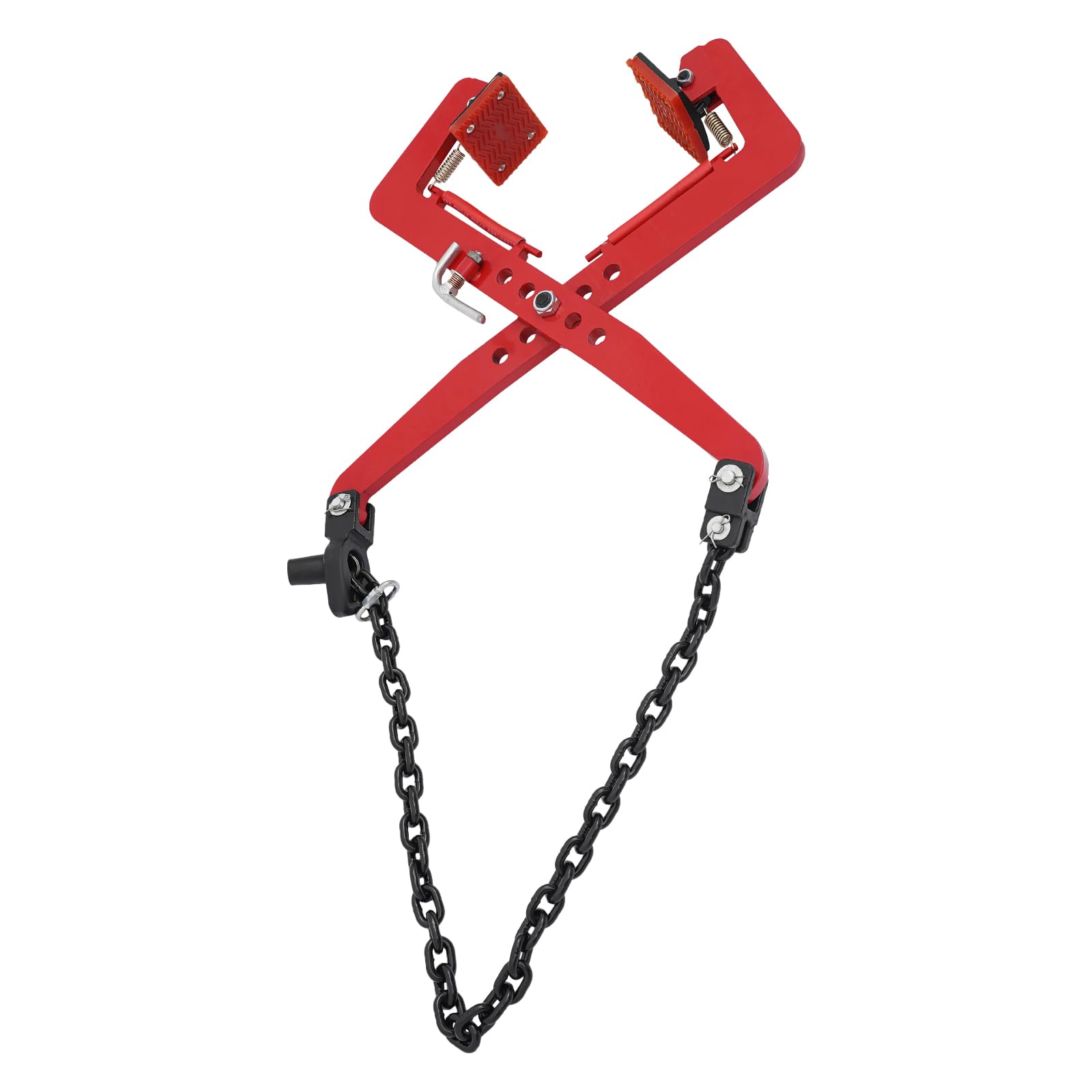 Steinzange 350kg, Verstellbare Bordsteinzange, Steinklemme für Transport Heben, Öffnung 30-51cm, Rot