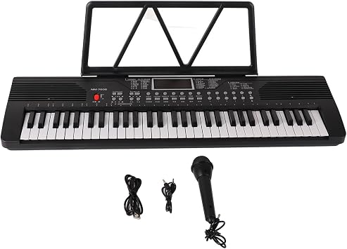 Focket 61 Key Keyboard Piano, Noise Reduction Clear Sound Electric Keyboard Piano, Built in Speakers Microphone Professional Electric Piano for Beginners Birthday Christmas Gifts