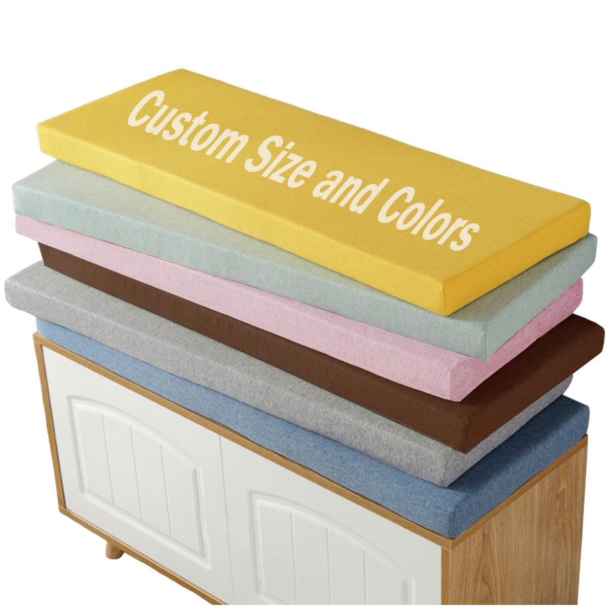 Coussin de banc sur mesure amovible et antidérapant pour terrasse