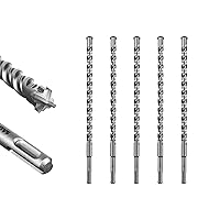 Vista 41 de SALI 10 brocas de martillo giratorio SDS Plus de 1/2 x 6 pulgadas, kit de broca para hormigón, material de carburo de doble rosca de tipo cruzado