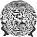Ceramiczny talerz dekoracyjny z nadrukiem zebry, paski zebra zwierzę nadruk natura inspirowany dziką przyrodą uproszczona ilustracja dekoracyjny ceramiczny talerz obiadowy na stół w jadalni blat domu włoskie talerze