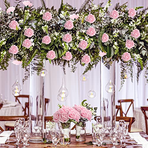 Kunstblumen Belle Vous 50 Stück Künstliche Rosen in Rosa