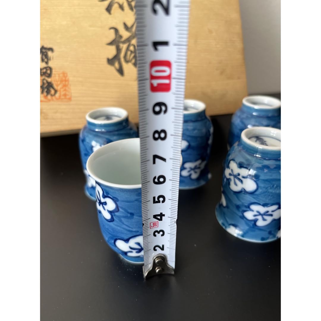 Amazon.co.jp: 有田焼 有田焼 酒器揃 木箱入り 徳利2つ お猪口5つ