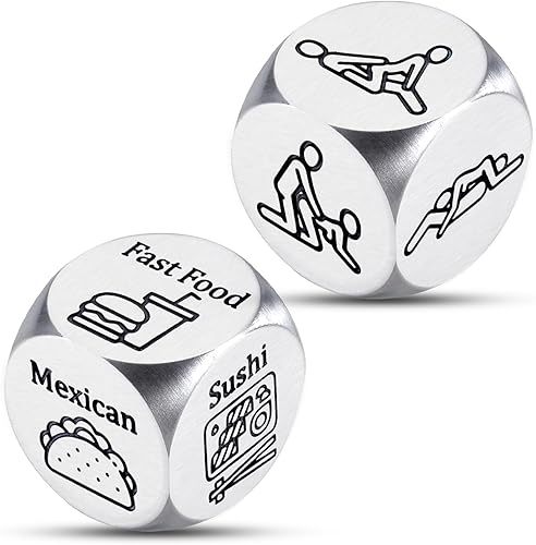 Dados de aniversario para él, ella, divertidos dados de decisión de comida para parejas, novio, novia, despedida de soltera, día de San Valentín,