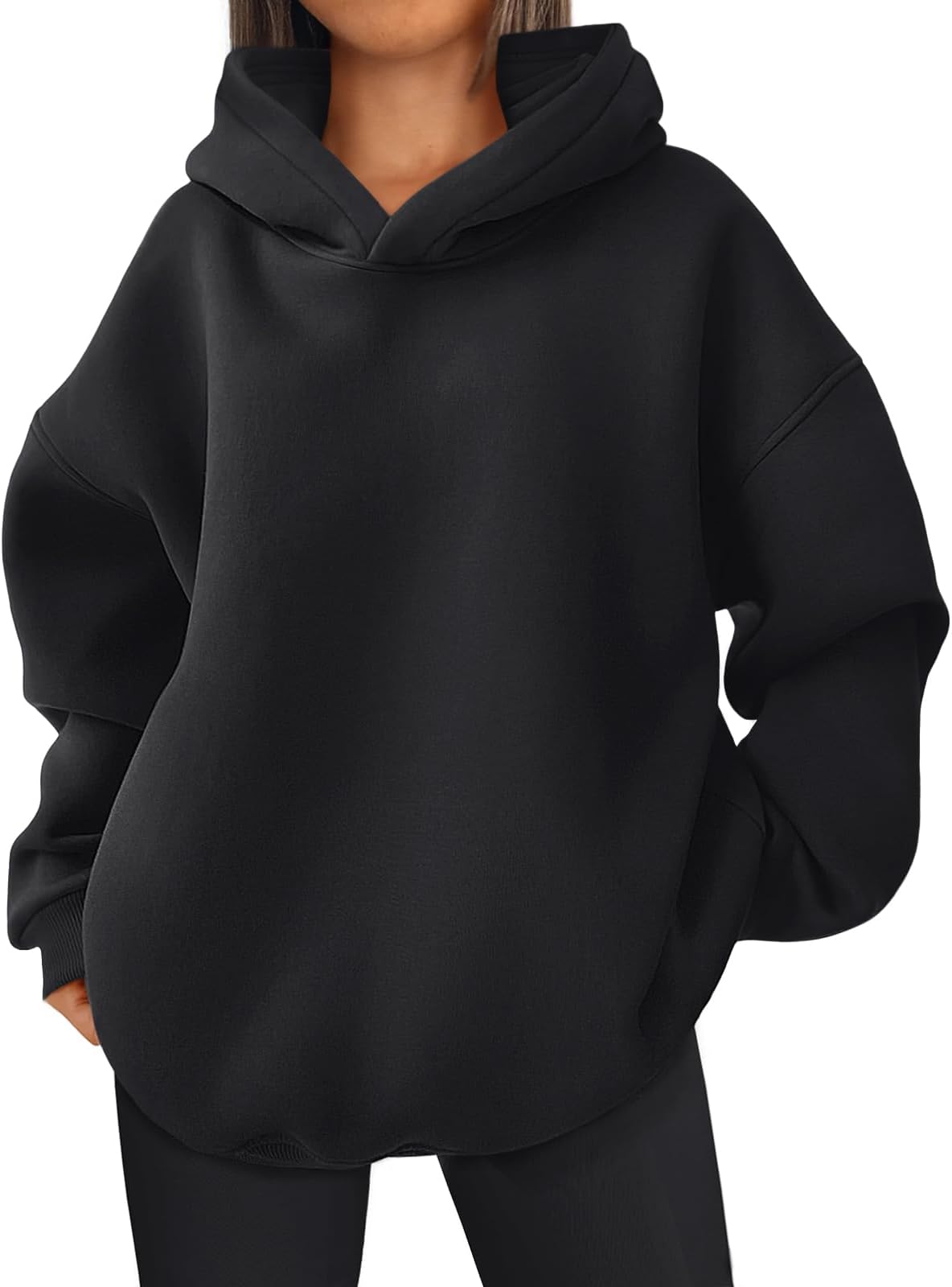 EFANWomens Oversized Hoodies Fleece Hooded Sweatshirts Fall Fashion Outfits 2025 Cute Clothes with Pockets