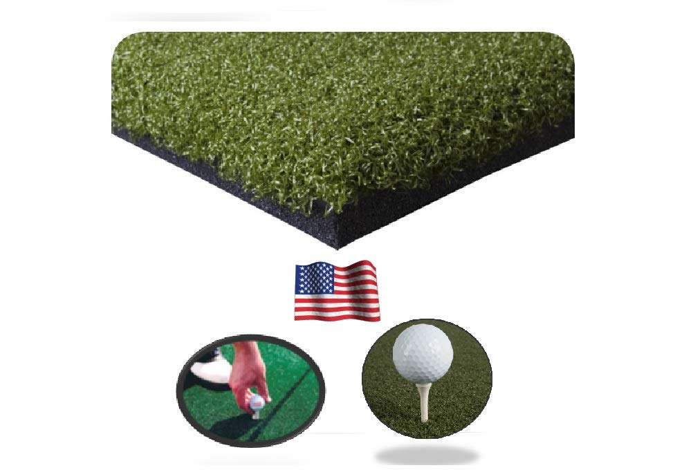 Premium Golf Practice Mat - Holds a Wooden Tee - Heavy Duty Commercial Grade Hitting Mats (4 ft x 5 ft)