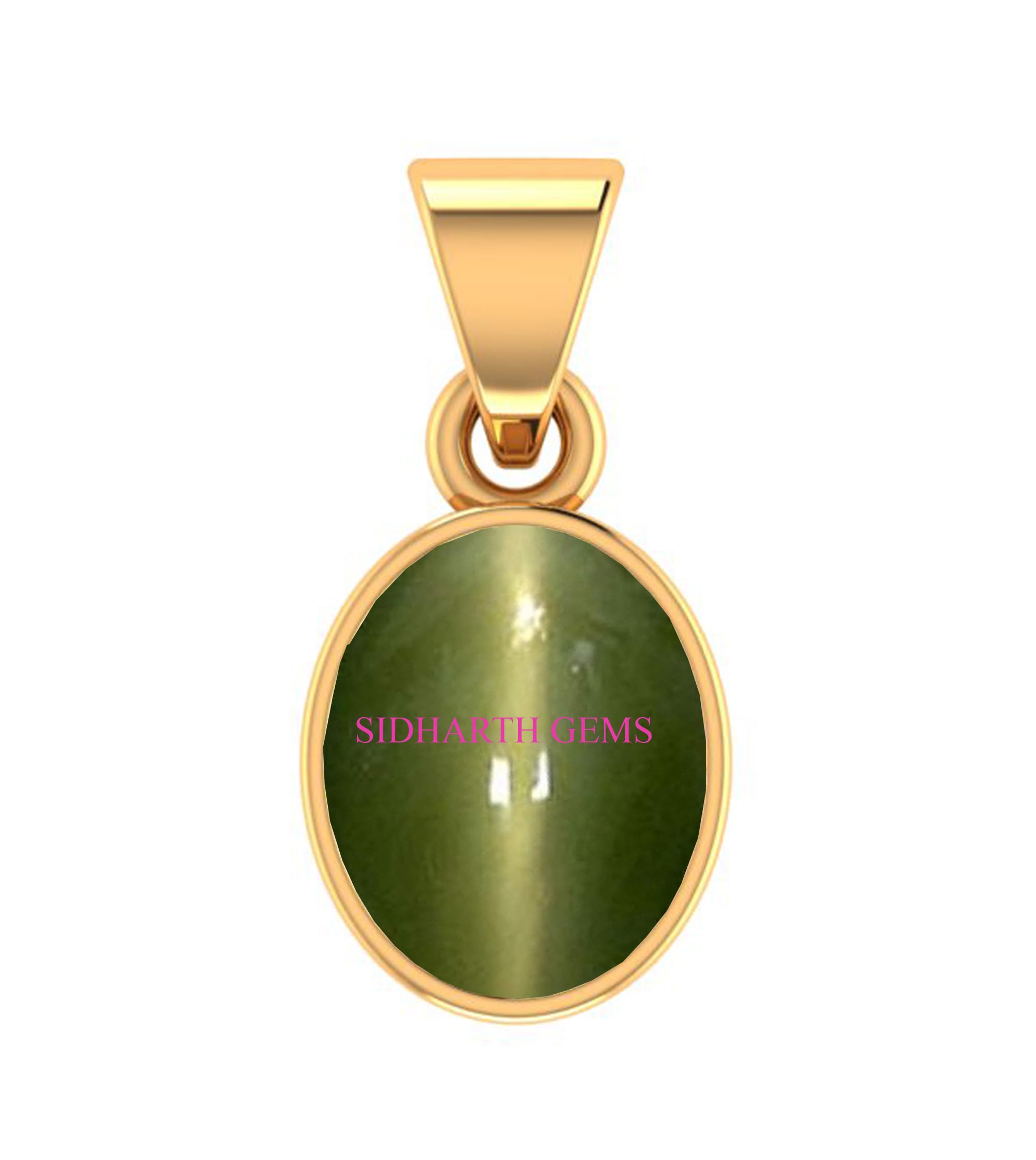 kushmiwal gems 6.25 Ratti 5.00 Carat A+ Quality Cat's Eye Lehsunia Gemstone Pendant for Women's and Men's-picture-32