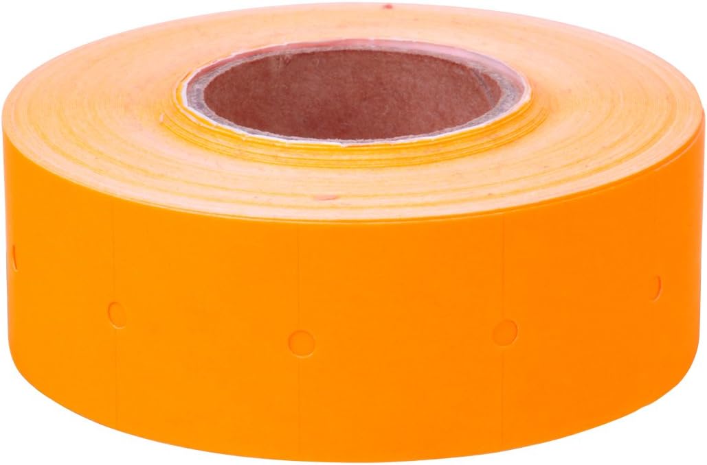 Fluorescent Orange Removable Adhesive Labels to fit Towa®GL/ SpeedyMark4/ Halmark Model "L" Price Guns 16 Pack (Free Ink Roll Included)