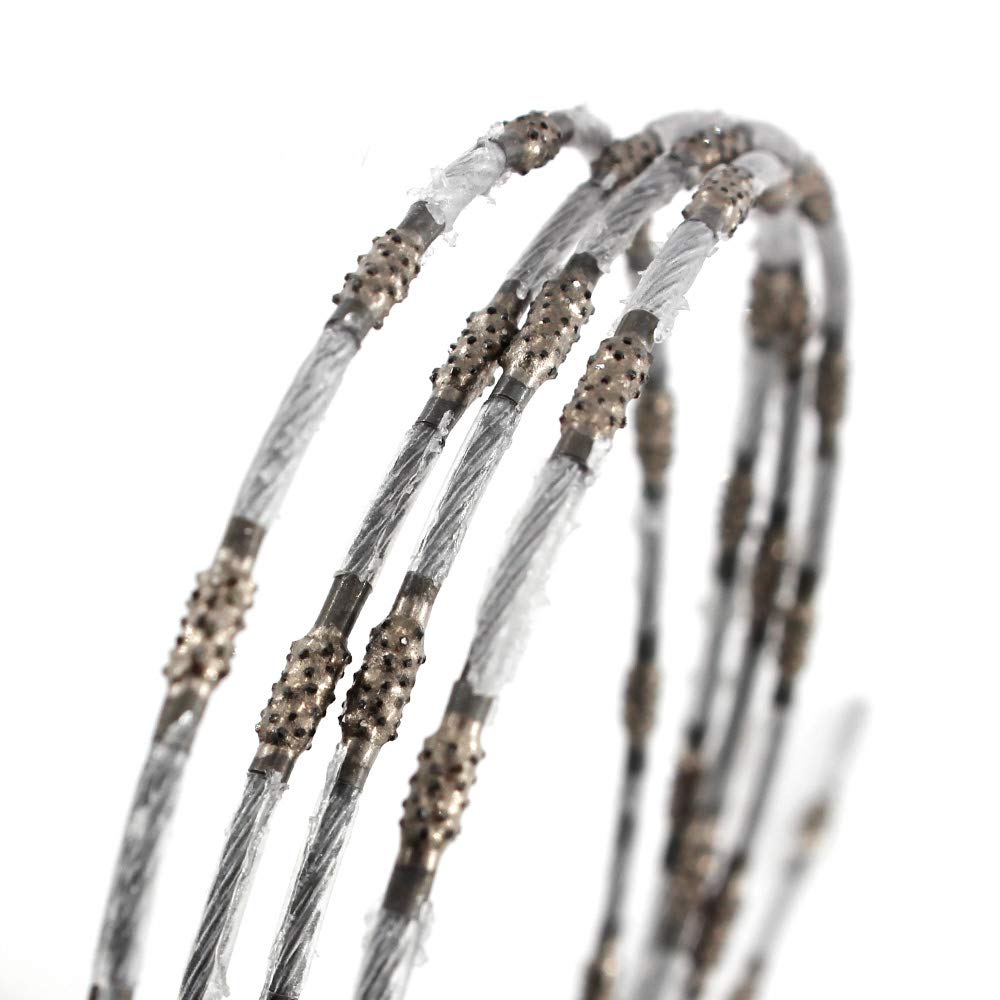 Scie à fil diamantée 2,2 mm super fine pour couper du granit, du marbre, du jade, du béton, de la pierre - 1 m par lot