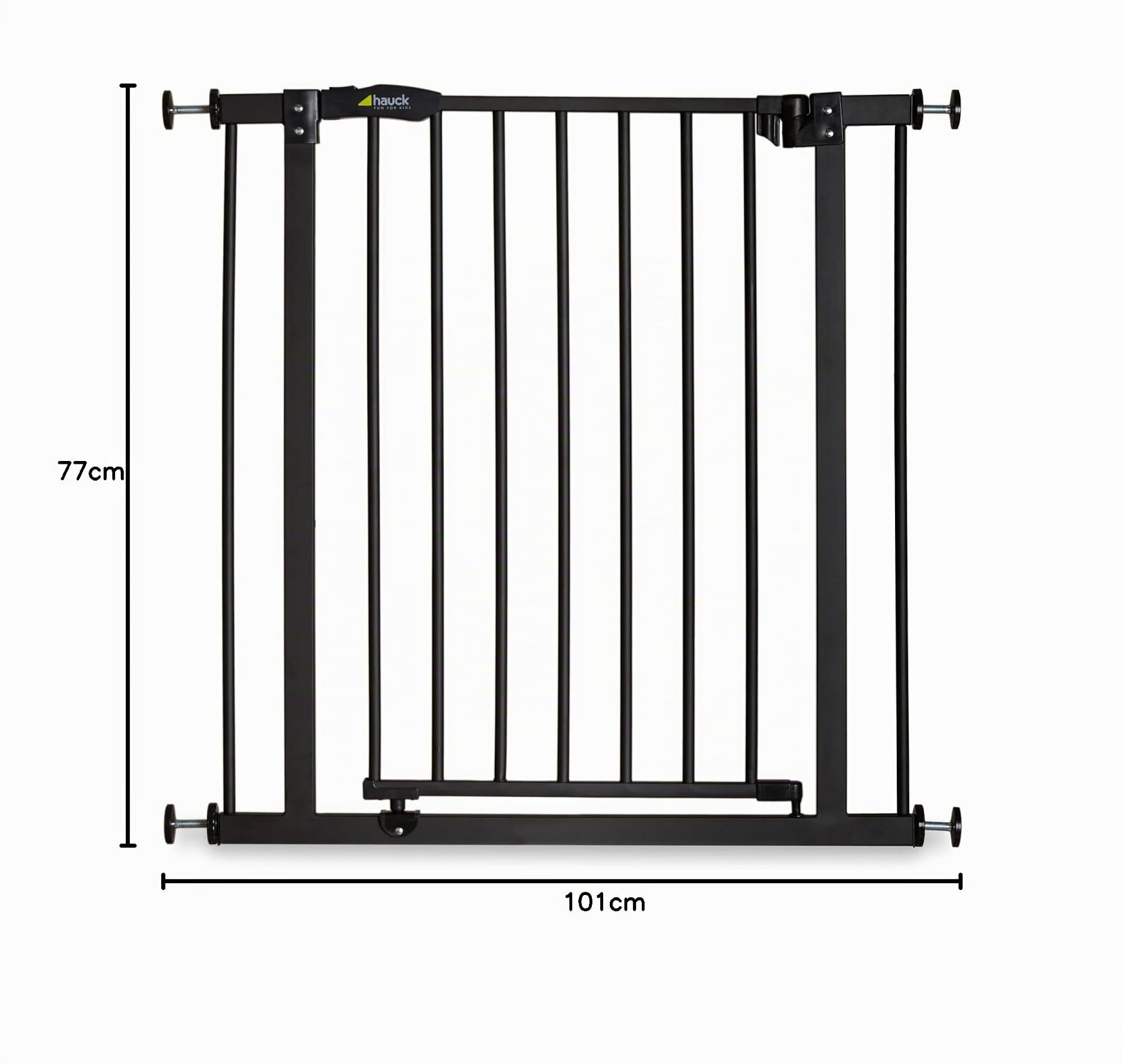 hauck Cancello di Sicurezza per Porte Interne, Nero, 96 - 101 cm