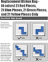 Vista 3 de Piezas de repuesto para Mattel Blokus - BJV44 ~ Piezas de repuesto - Solo se adapta al modelo Blokus Game (azulejos cuadrados de 1/2 pulgada)