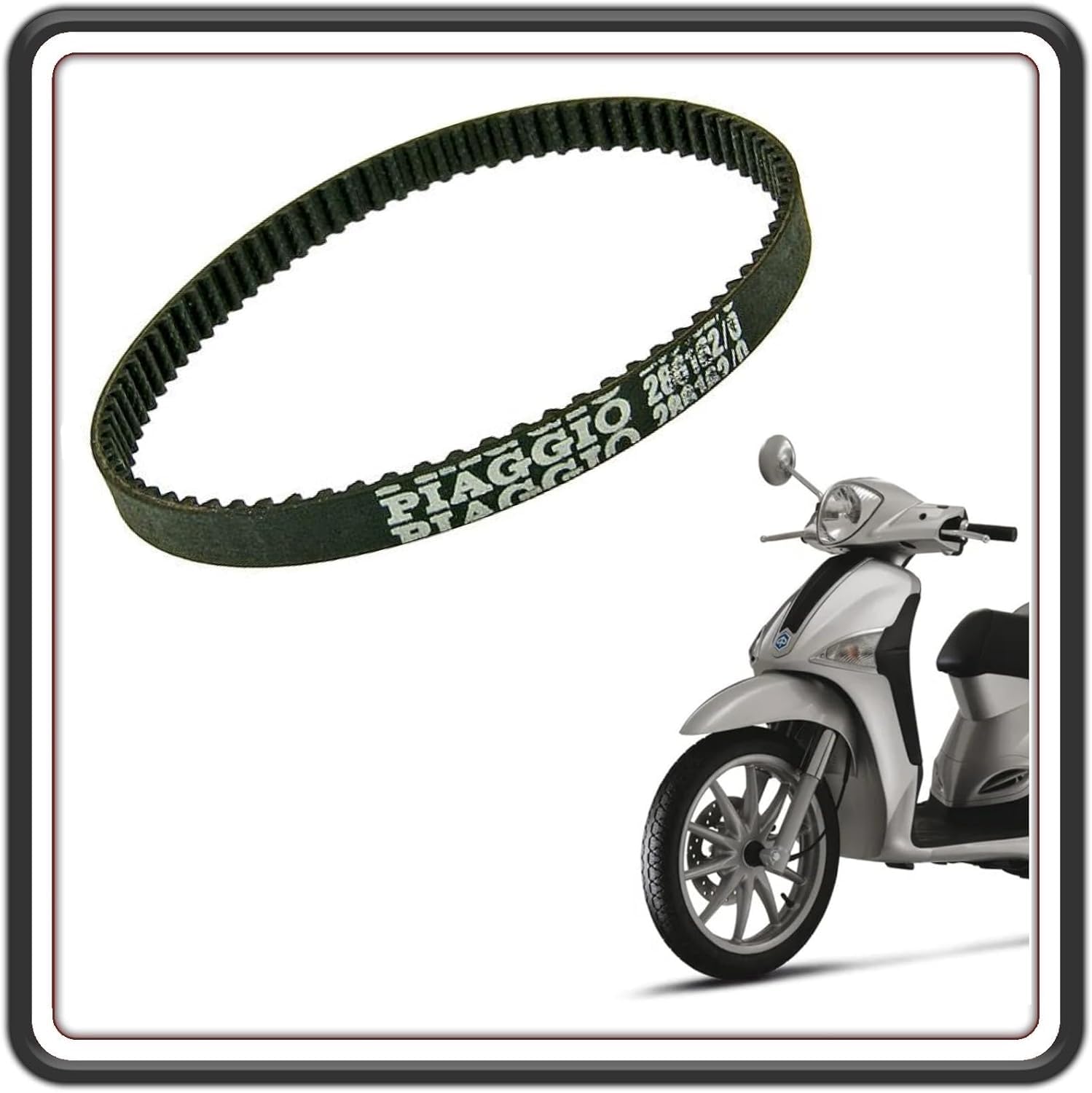 CINGHIA DENTATA MISCELATORE PER PIAGGIO FLY 50 - FREE 50 - LIBERTY 50 FINO AL 2013 - PIAGGIO NRG 50 FINO AL 2017 - SFERA 50 - TYPHOON 50 FINO AL 2016 - VESPA LX 50 - ZIP 50 - ZIP RST - ZIP SP