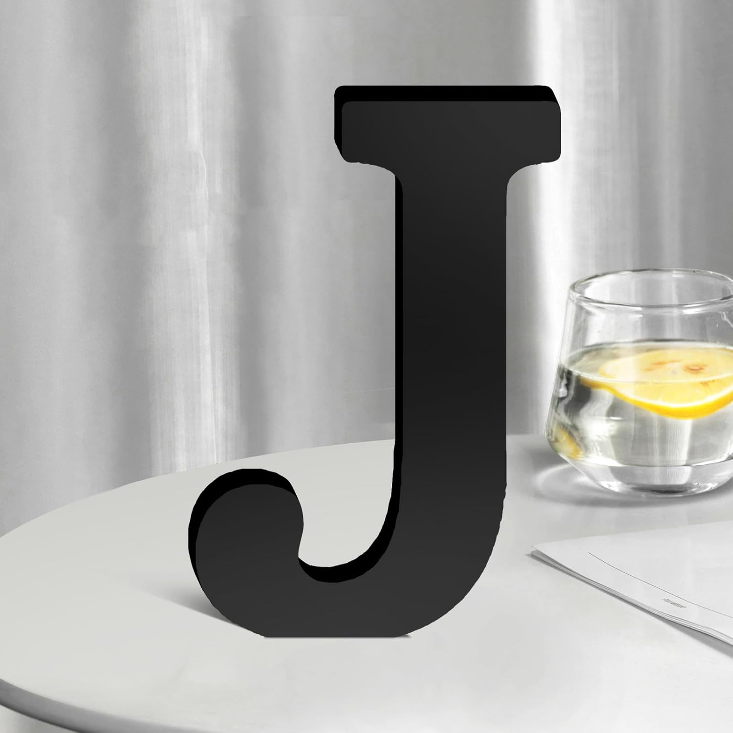 Black Wooden Letters 8 Inch for Wall Decor,Large Unfinished