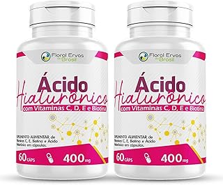 Ácido Hialurônico 2x 60 cápsulas + Biotina Colágeno Vitamina
