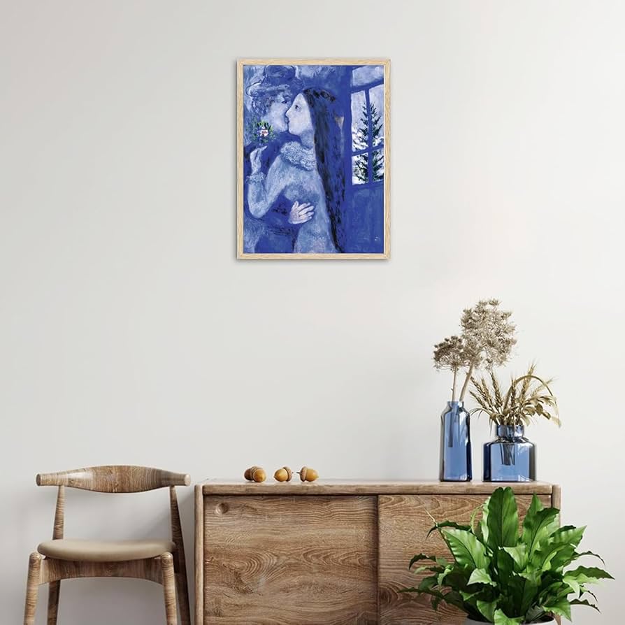 シャガール絵画 【ブルーエンジェル】50✖️43 シャガール絵画 【ブルーエンジェル】50✖️43 - メルカリ