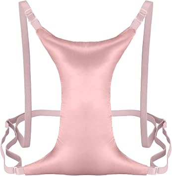 Cotton Breast Pillow for Chest Wrinkles Side Sleeper Anti-Wrinkle Support Bed Pillow with Adjustable Clasp Soft Beauty Pillow for Sleeping, Pink