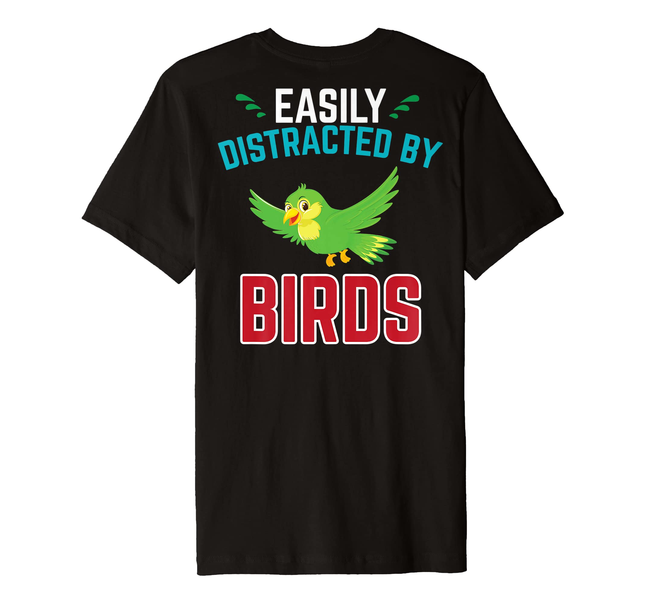Easily Distracted by Birds Mascot Symbol Kidland Premium T-Shirt