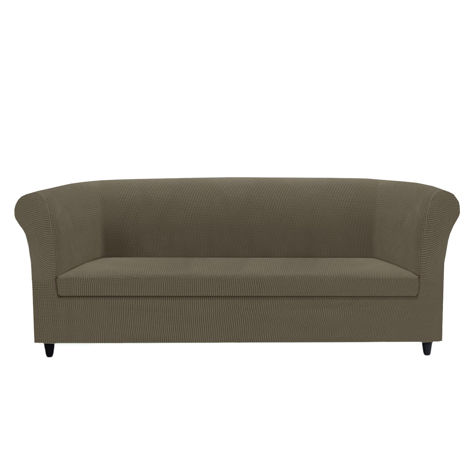 KYJSW Chesterfield Sofa Cover Stretch Jacquard Fabric Couch Slipcover With Armrests Cushion Cover Seat Cover Non-Slip Furniture Protector (Khaki,XL SOFA+1PC SMALL 4-SEAT)