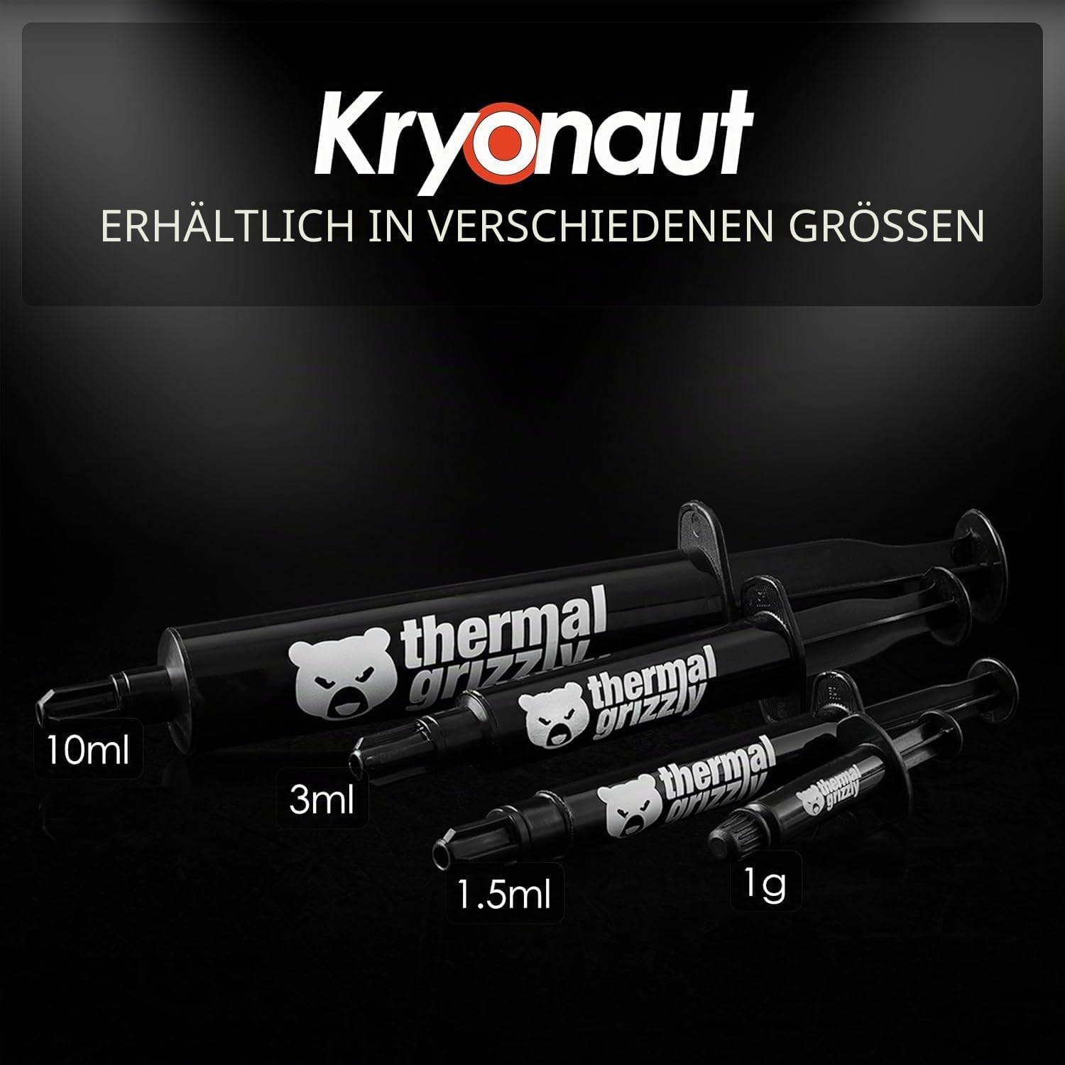Thermal Grizzly - Kryonaut - 1 Gramm - Extrem Hochleistungsfähige Wärmeleitpaste - Für Anspruchsvolle Anwendungen und Overclocking von CPU/GPU/PS4/PS5/Xbox