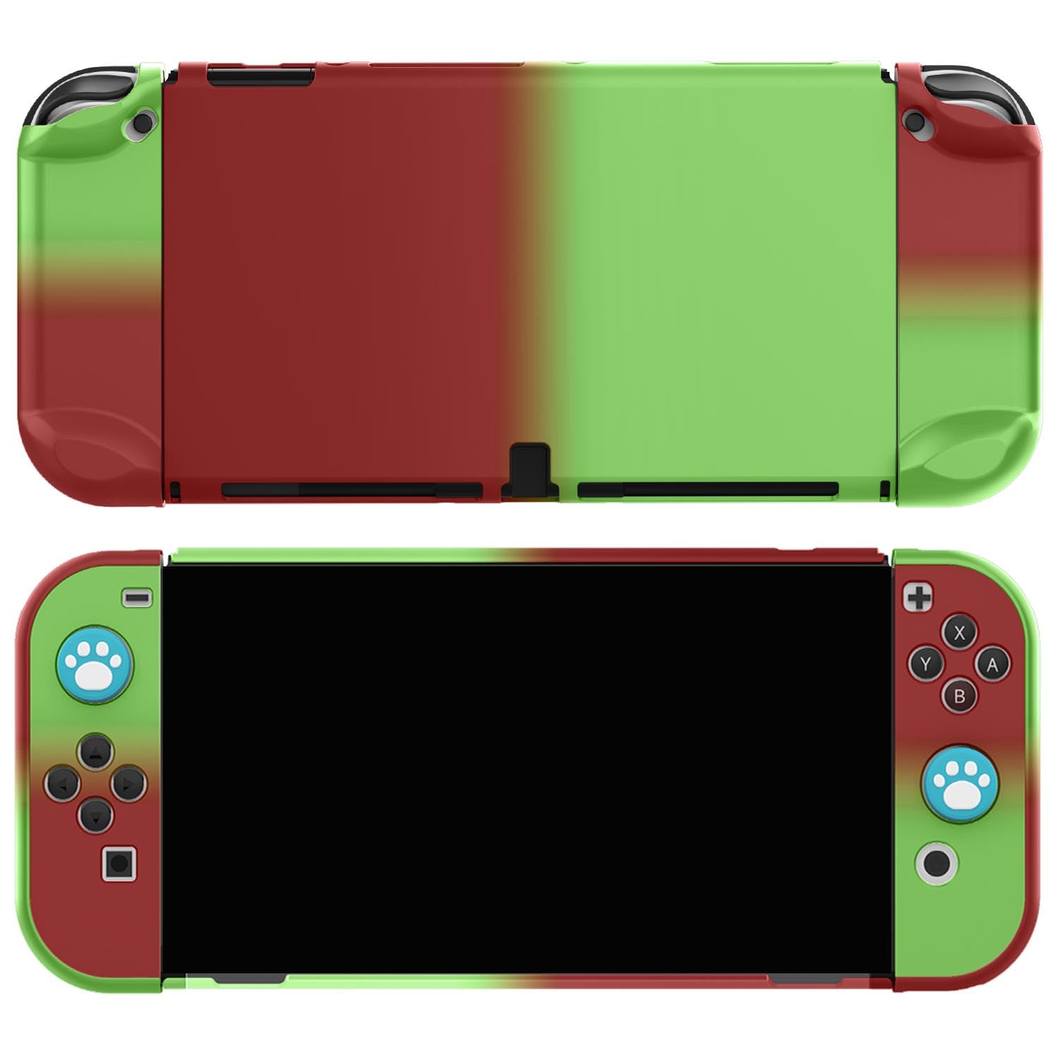 COMCOOL Funda acoplable para Nintendo Switch OLED, protección contra caídas de grado militar de 9 pies, con protector de pantalla de vidrio templado, bonita funda protectora Kawaii para Nintendo