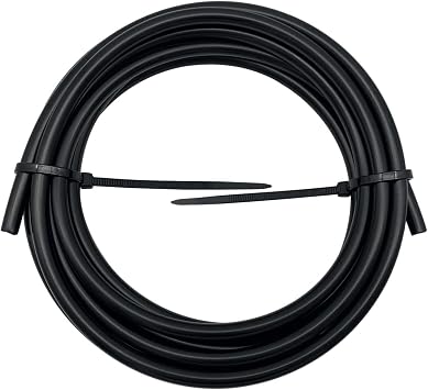 Flexible Black Metric 3/8"9.5mm OD Nylon Hose Fuel Line Pneumatic Tubing Tube for Air Brake/Fluid Transfer, 1/4" 6.3mm ID Nylon Line, 10 feet