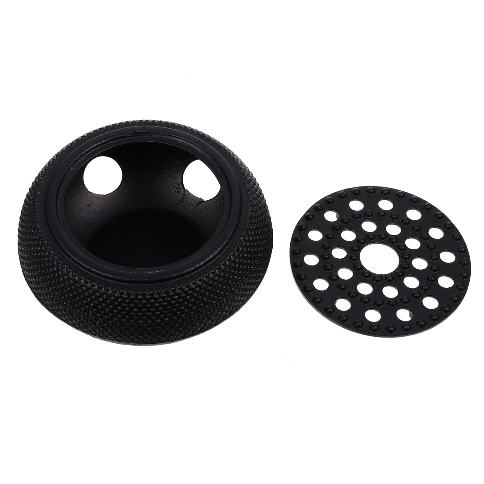 Luxshiny 1Pc Cast Iron Tea Warmer Stove Retro Tea Pot Heater Design for Easy Use and Carry for Leisure Tea Brewing Handmade Craftsmanship