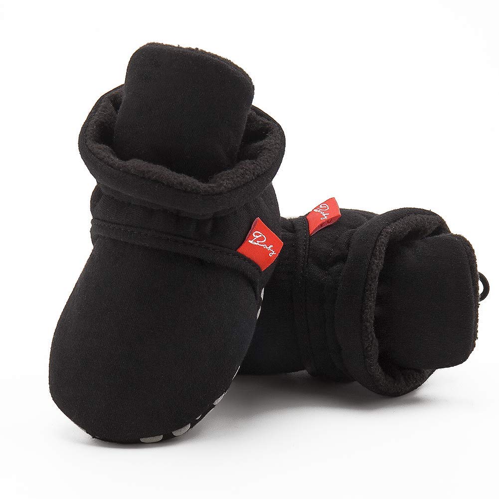 Babelvit Botines de forro polar suave para recién nacido, zapatos antideslizantes para niños y niñas, zapatos antideslizantes para niños pequeños, primeros caminantes, zapatos de cuna de invierno