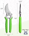 WORKPRO 8.5" Bypass Pruning Shears, Professional Garden Clippers with Forged Steel Blades, Gardening Scissors with Safety Lock, Ergonomic Hand Pruner for Flowers, Plants and Branches
