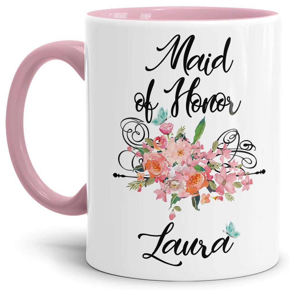 Personalisiert "Favorite Bitch" Blumen-Tasse – Individuell Gestaltbar Mit Namen, Geschenk Für Freundin