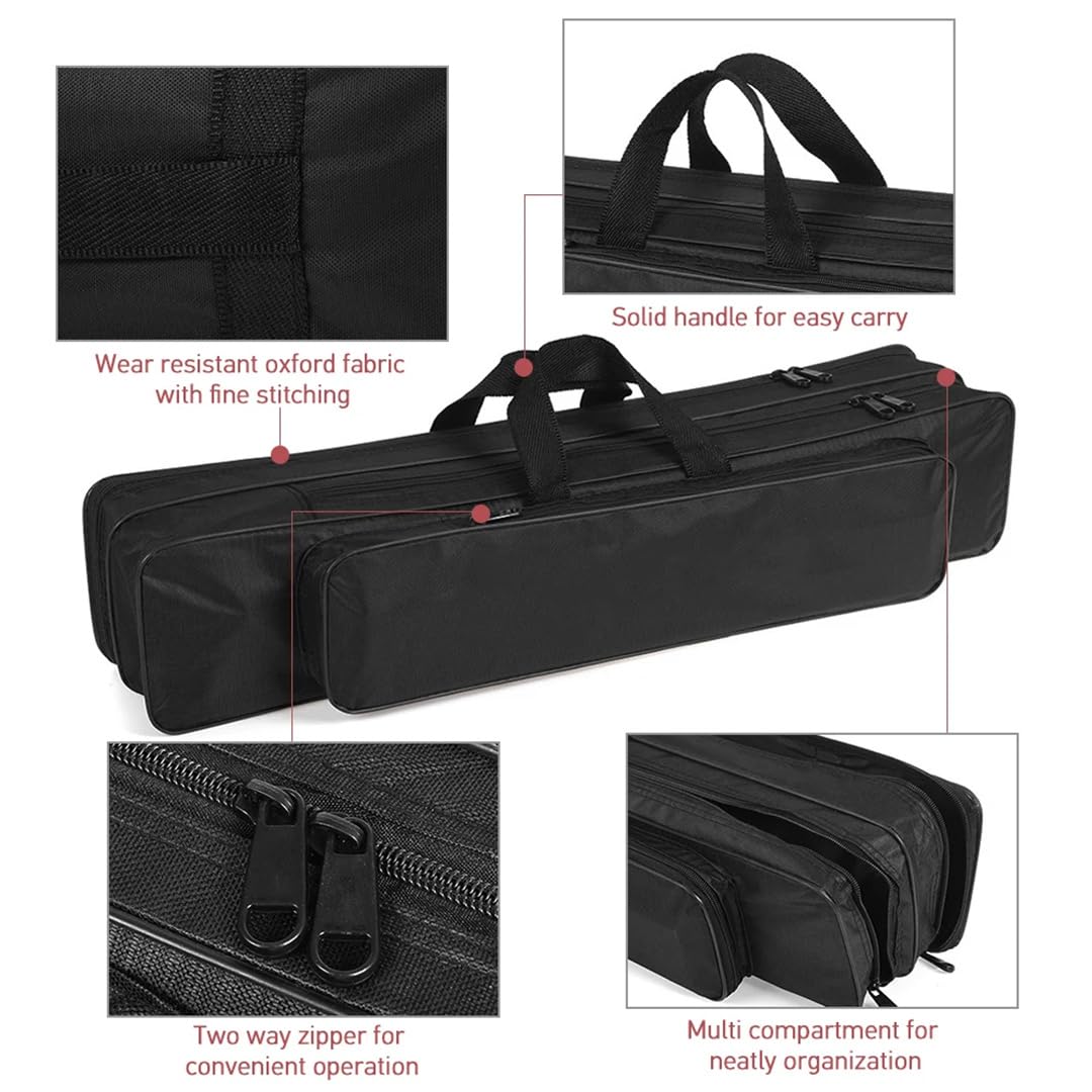 Suwequest Borsa portatile per canna da pesca, 70 cm/80 cm, custodia per attrezzi da pesca, organizer per attrezzi da pesca