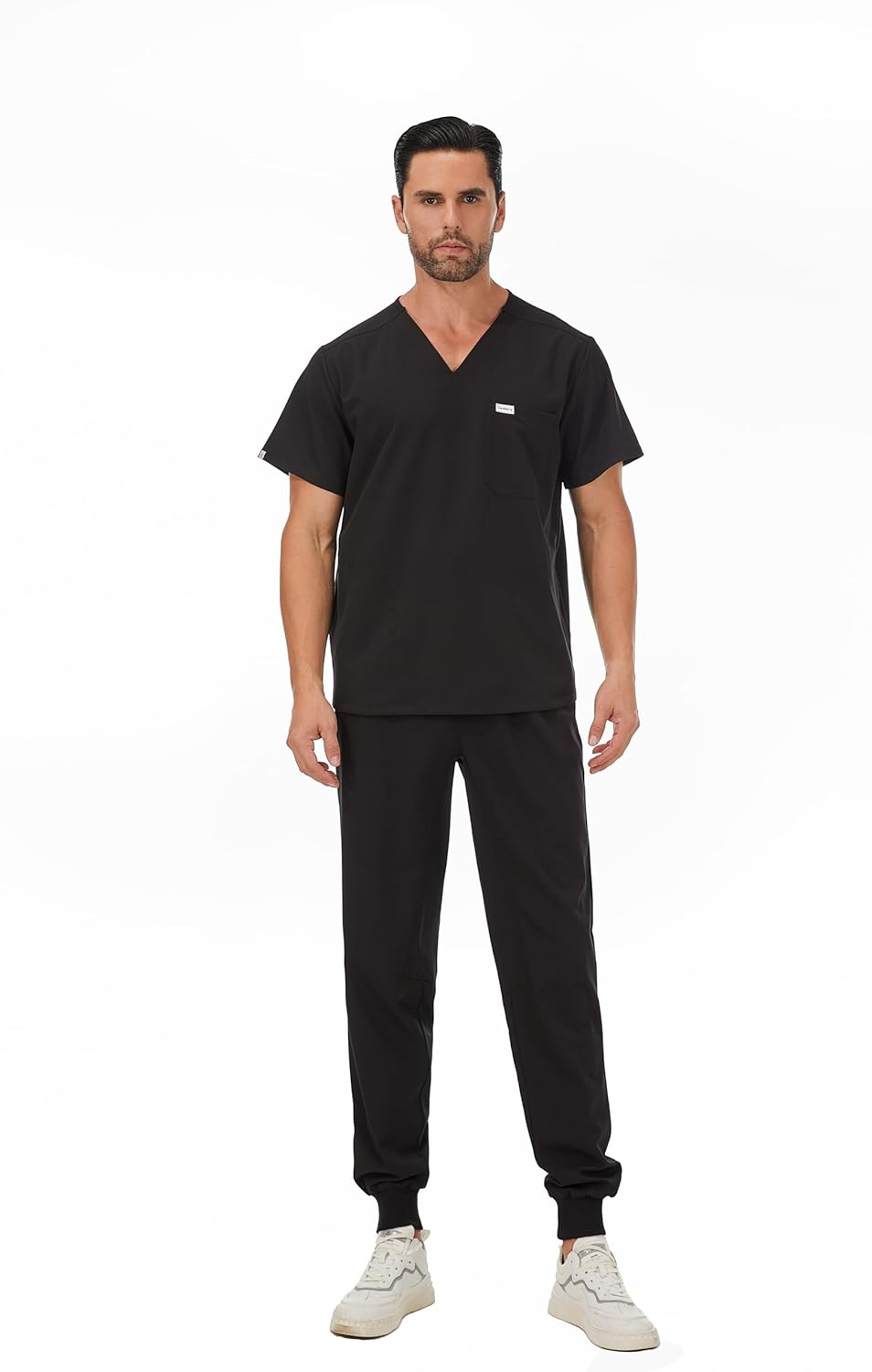 Premium Men's V-Neck Short Sleeve Scrub Top - Image 3