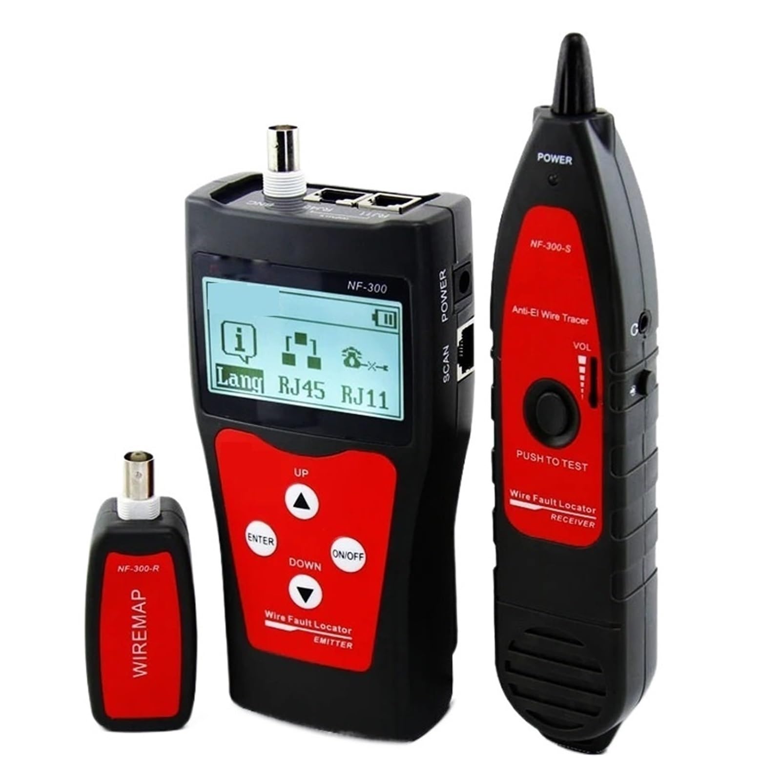 NF-300 Tester Kabla Sieciowego Koncentrycznego Lokalizator Przewodów Przeciwzakłóceniowych Zmierz Długość Kabla RJ45 BNC Monitorowanie Sieci Tracker