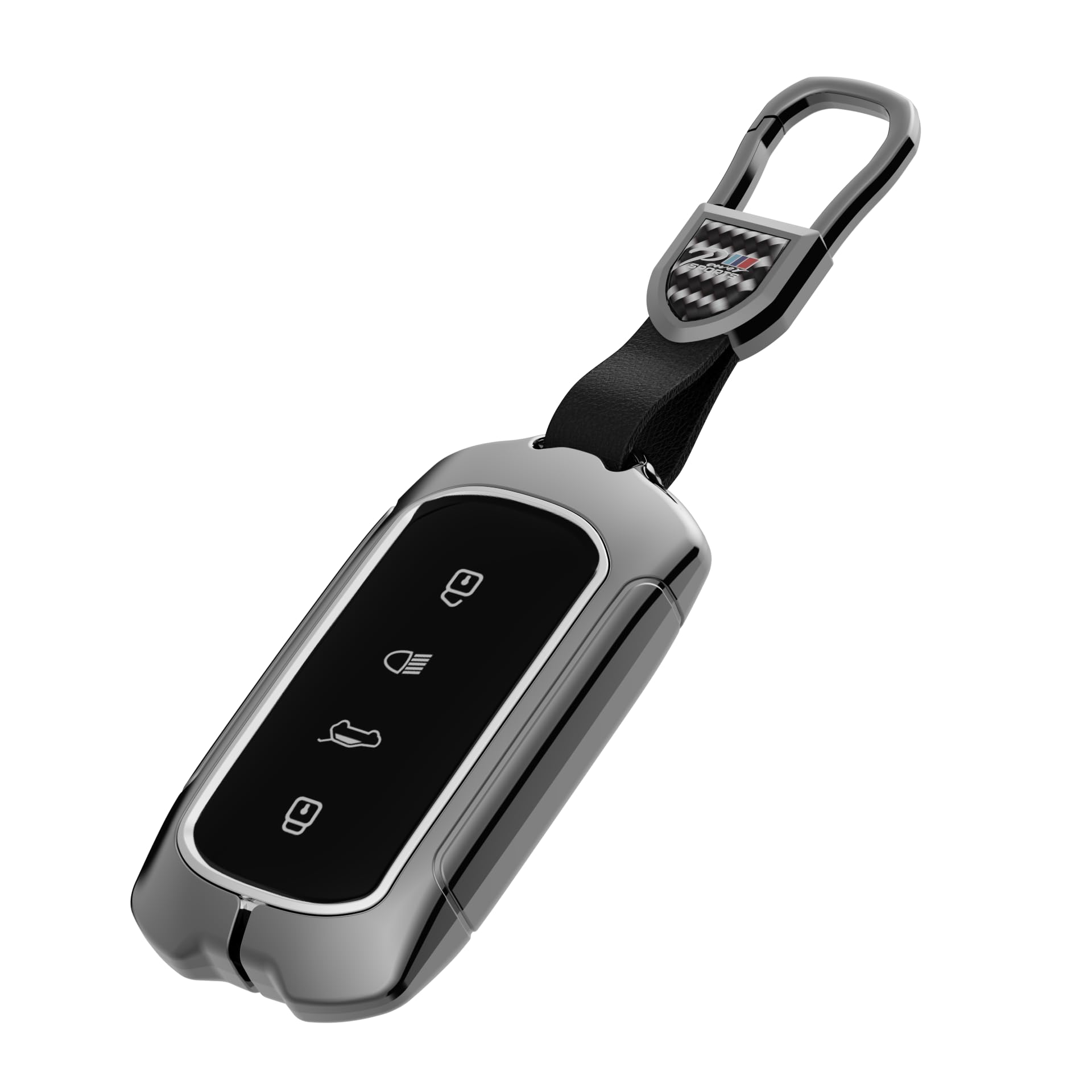 Carbon Fibre Metal Key Cover Compatible with Tata Sierra , Safari, Harrier, Curvv, Curvv EV - 4 Button Smart Key-image-37