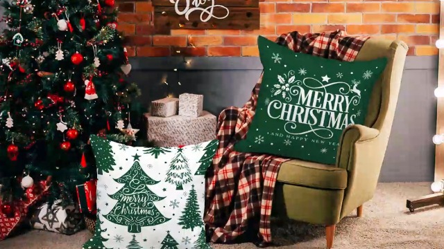 Cojines Decorativos De árbol De Navidad - Pack De 2 Almohadas Navideñas Para Sofá, Cama O Decoración | Felpa Suave, 40.5x45.5 Cm