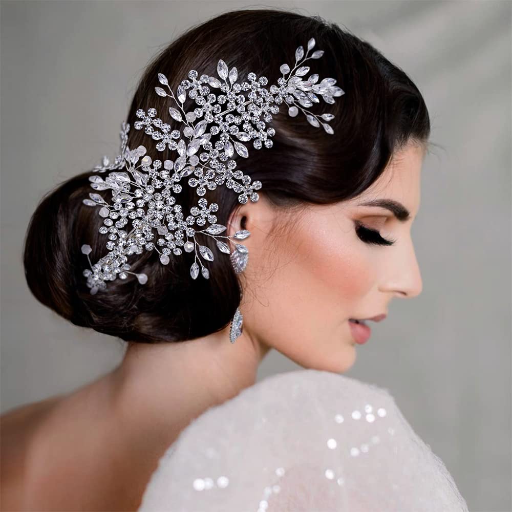 Amazon.com: ULAPAN 2 Pack Bride Wedding Headband, Rhinestone  display picture 1