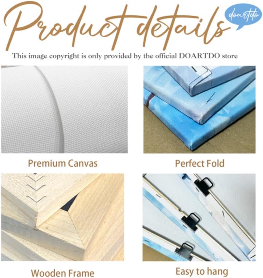 DOARTDO 3 Piece Fish Wall Art Trout Canvas Prints Fishing Wall Decor for Men Boy Rustic Fish Decor for Farmhouse Cabin Home Decor Framed (Fish-3, (12"x16"x3 Pieces))