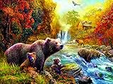 Bears at the Stream 1000 Pc Jigsaw Puzzle by SunsOut