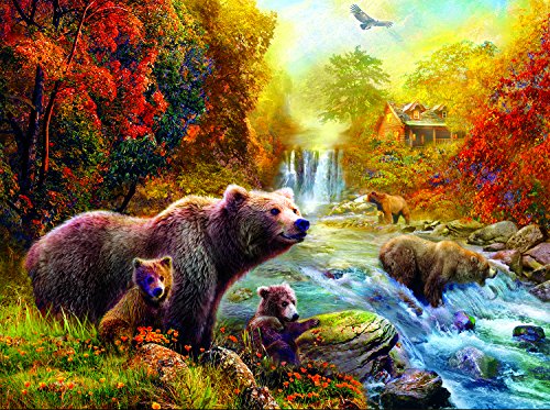 Bears at The Stream 1000 Pc Jigsaw Puzzle by SunsOut
