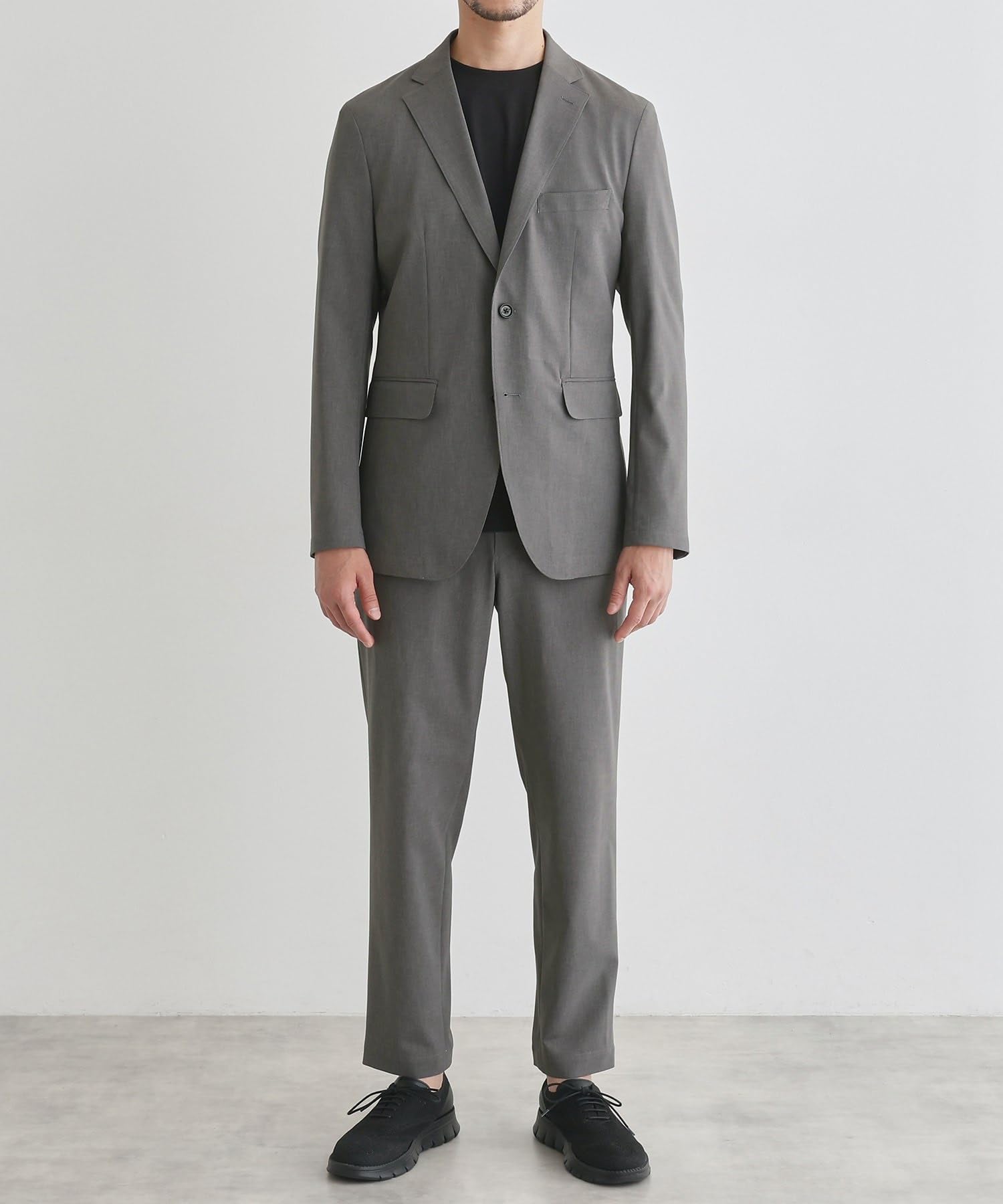 【新品】TAKEO KIKUCHI スーツ L グレー ブリティッシュ秋冬先取り 新品】TAKEO KIKUCHI スーツ L グレー ブリティッシュ秋冬先取り