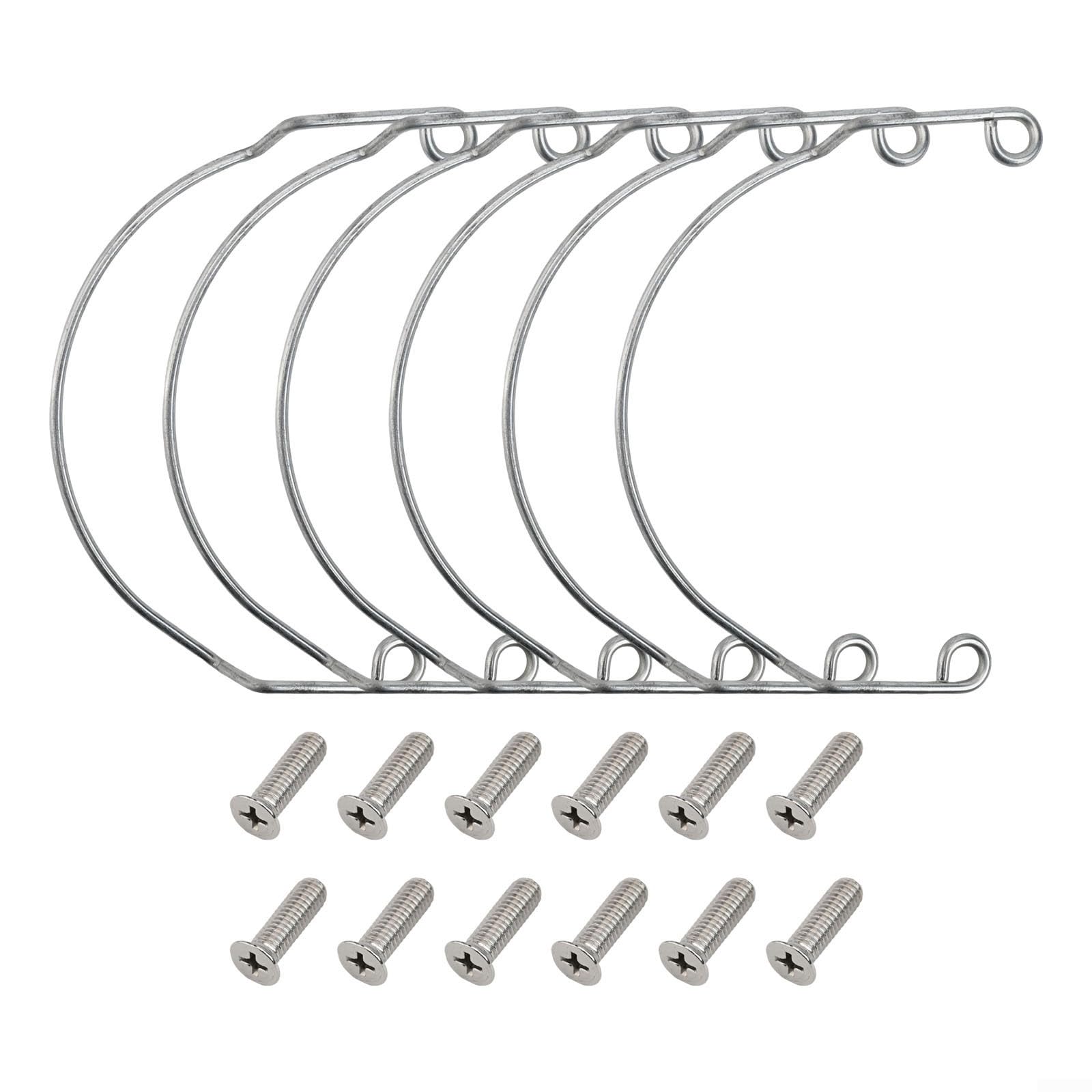 Lot de 6 fixations de poche de billard pour poches d'angle avec vis d'installation