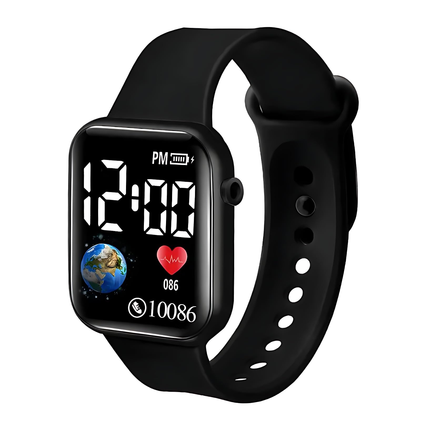 AMIGOS New Luxurious 100% Waterproof Fashion Silicone Colored LED Dial Watch for Boys and Girls Digital Watch - for Boys & Girls Digital (Black) (B0CMQ6YM8F) Amazon Price History, Amazon Price Tracker