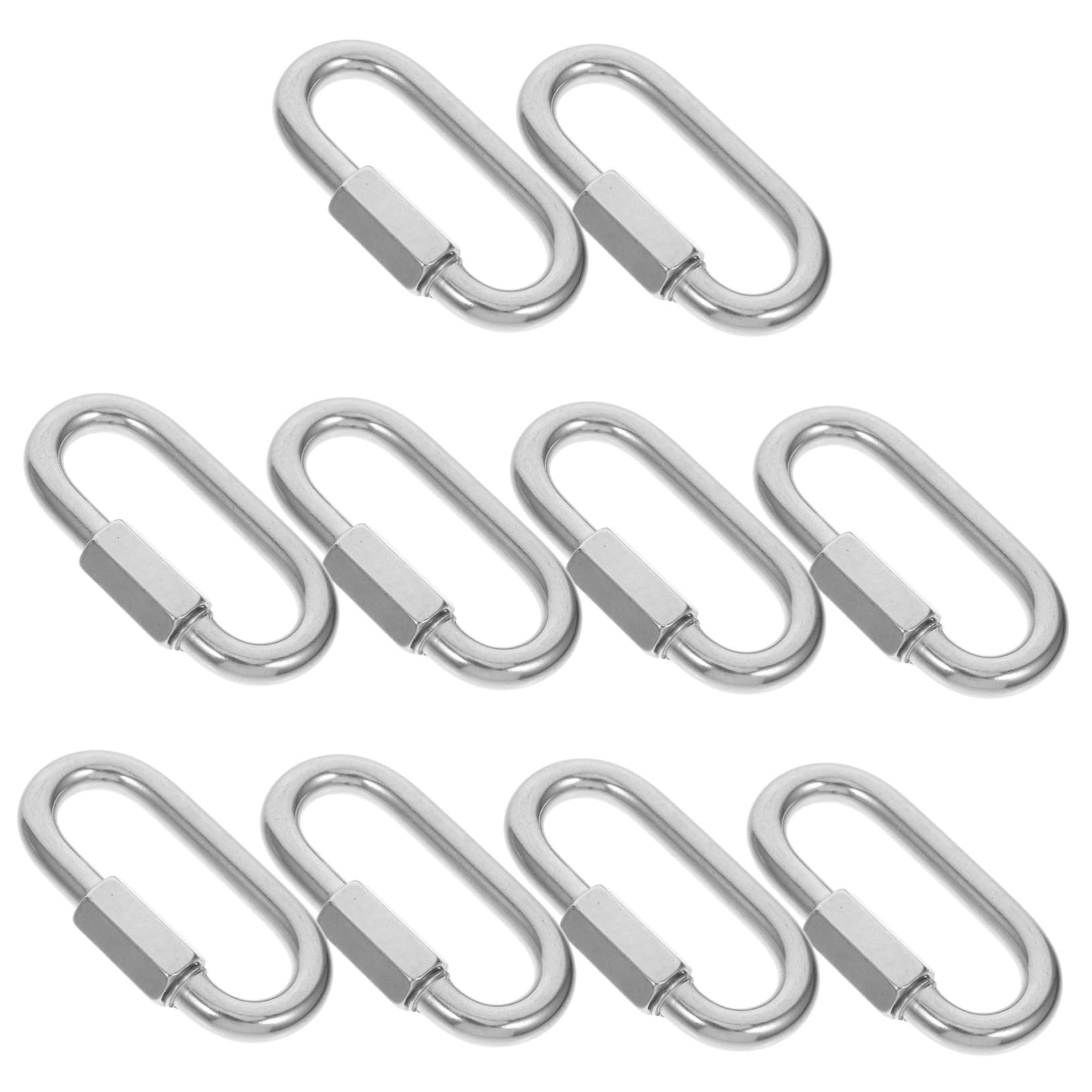 ERINGOGO 10-Pack Stainless Steel Chain Connectors Quick Link Chain Connectors for Heavy Duty Applications