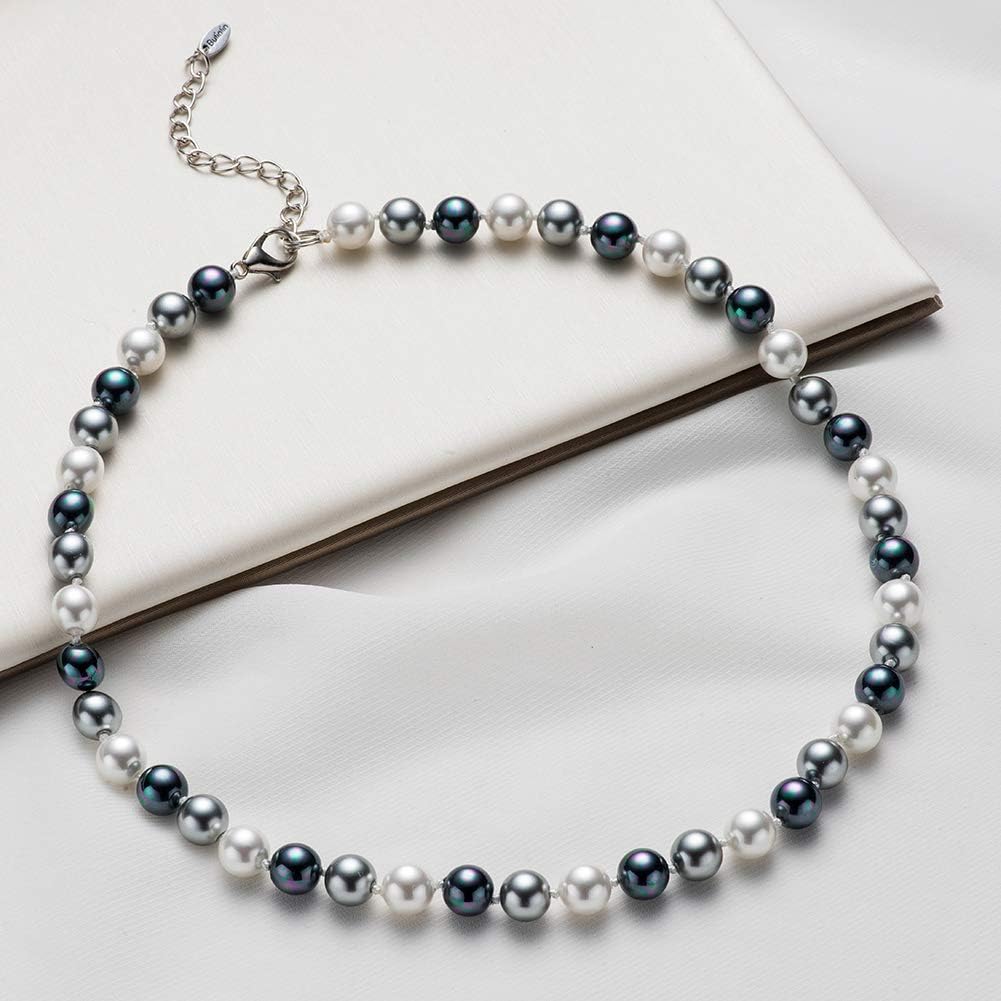 Beaded Strand Pearl Choker Necklace - Fashion Jewelry Birthday Gifts For Women - Image 4